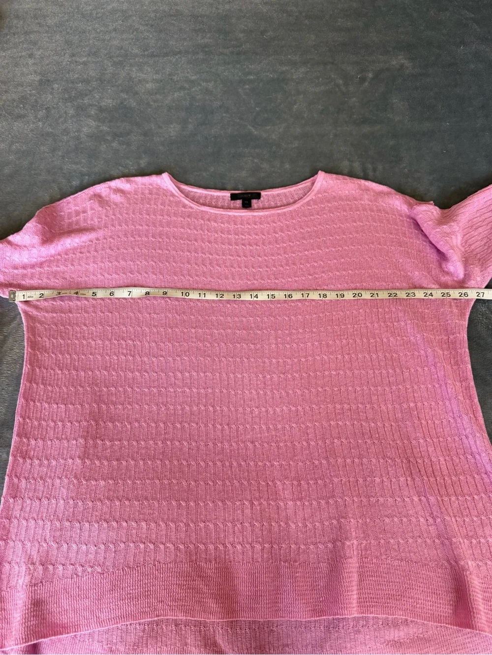 J. Crew Linen Pink Ribbed Boat-Neck Sweater Size XXL